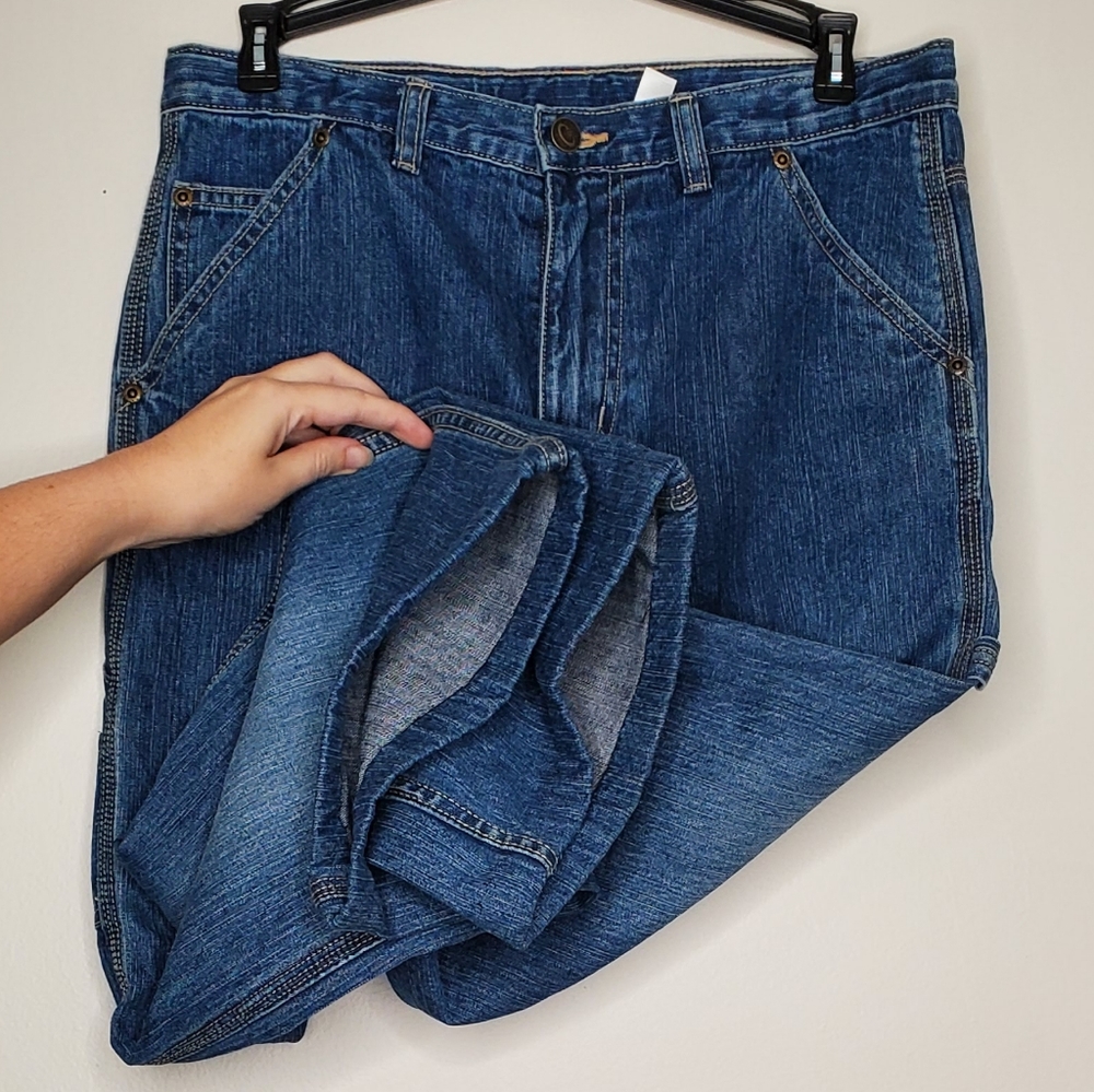 7) OPEN TRAILS Wide Straight Leg Jeans XL 16-18 - Picture 2 of 5